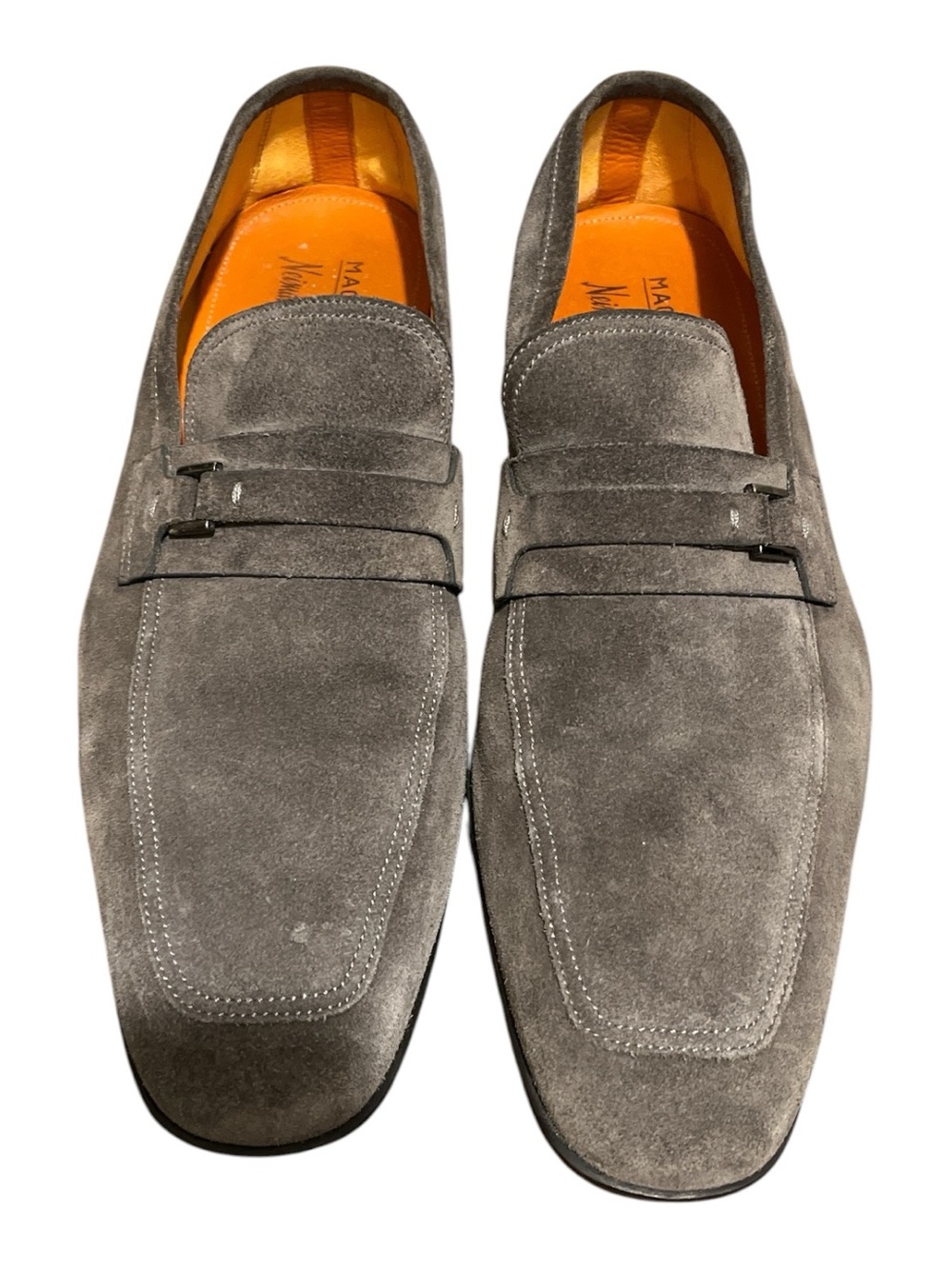 Magnanni Grey Suede Men’s Loafer Sz 9.5 Item Number 17601 Made N Portugal